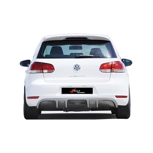 VW Golf Mk6 2008+ - Difüzör/Arka, Rieger Stil Çıkışsız, Piano Black Ürün Yüzeyi Vakum