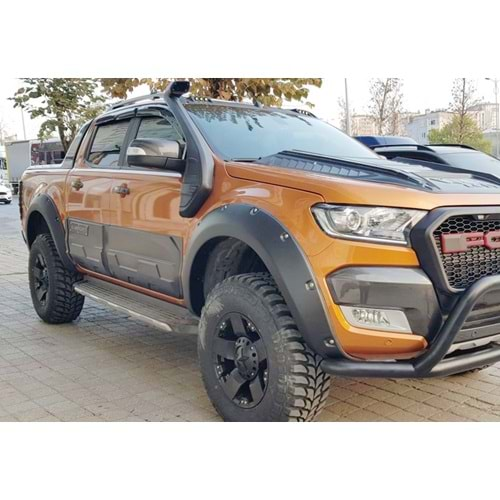 Ford Ranger Wildtrak T6 2011+ - Kapı Üzeri Kaplaması A Plus+ Raptor Jumbo V1 Stil, Mat Siyah Ürün Yüzeyi Vkm. Set