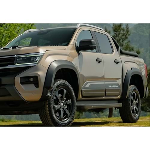 VW Amarok Mk2 2022+ - Kapı Kaplaması/Alt, A Plus Sport V1 Stil, Mat Siyah Ürün Yüzeyi, Vakum, Set