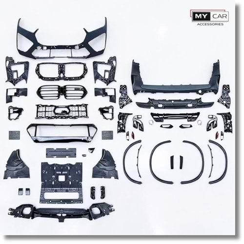 BMW G05 LCI 2023+ - Body Kit/Set, X5M V1 Stil, Pnjr., Çam. Kaplaması, Egz. Ucu, İşlem Yapılmamış Ham Ürün Yüzeyi, PU, Set
