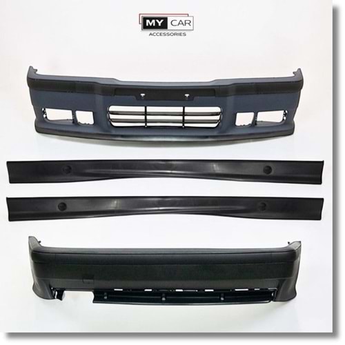 BMW E36 1990+ - Body Kit/Set, M Technic/M3 V1 Stil, İşlem Yapılmamış Ham Ürün Yüzeyi, PU, Set