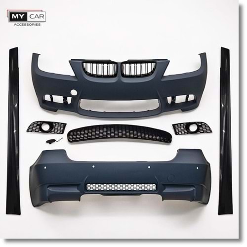 BMW E90 LCI 2008+ - Body Kit/Set, M3 V1 Stil, Pnjr., Sis Lambası Yeri, PCD., İşlem Yapılmamış Ham Ürün Yüzeyi, PU, Set