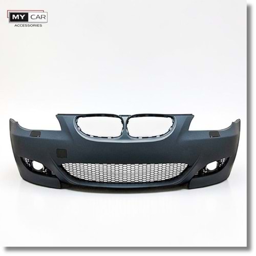 BMW E60 2003+ - Body Kit/Tampon Ön, M5 V1 Stil, Sis Farı Yuvalı, Far Yıkama Yeri, İşlem Yapılmamış Ham Ürün Yüzeyi, PU, Set