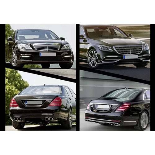 M. Benz W221 2005+ - Body Kit/Set, W221/W222 Maybach Dönüşüm Kiti, İşlem Yapılmamış Ham Ürün Yüzey, ABS, Set