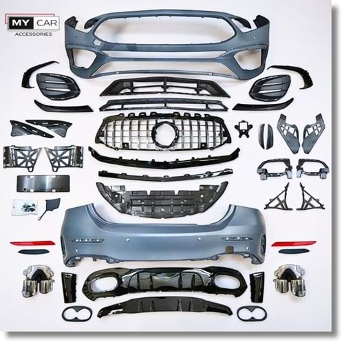 M. Benz W177 Sedan 2018+ - Body Kit/Set, AMG 45 V1 Stil, Pnjr., E. Ucu, PCD, İşlem Yapılmamış Ham Ürün Yüzeyi, PU, Set