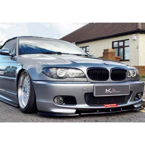 BMW E46 2D 1997+ - Tampon Ön M Technic Stil Chn., İşlem Yapılmamış Ham Ürün Yüzeyi ABS Set