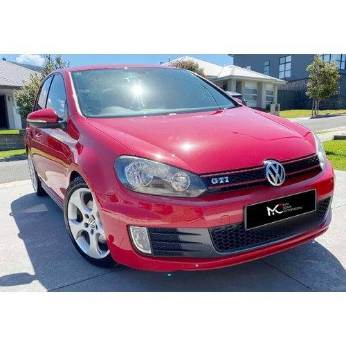 VW Golf Mk6 2008+ - Tampon Ön GTI Stil, Pnjr., S. Fr., İşlem Yapılmamış Ham Ürün Yüzeyi, ABS, Set