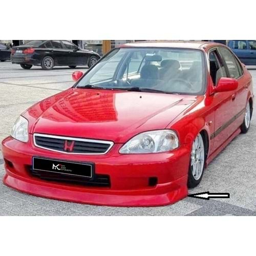 Honda Civic 6 FL 4D 1999+ - Ön Lip CS Stil, İşlem Yapılmamış Ham Ürün Yüzeyi, Vakum