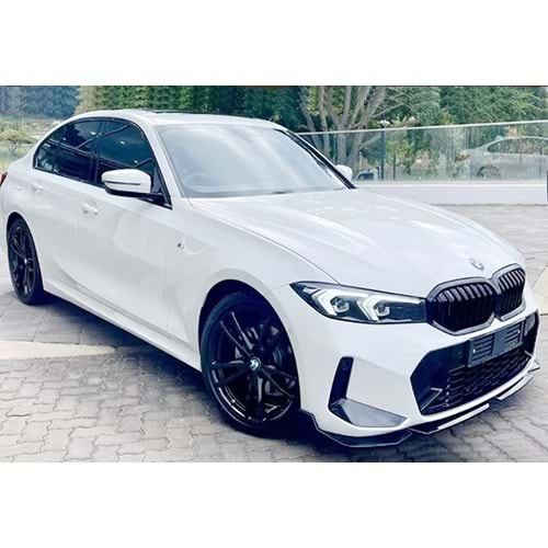 BMW G20 LCI 2022+ - Tampon Lipi/Ön, M Sport V2 Stil ,2 Parça, Piano Black Boyalı Ürün Yüzey, ABS, Set