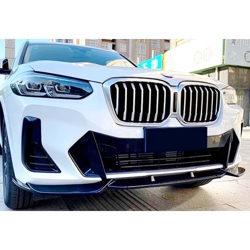 BMW G01 2017+ - Tampon Lipi/Ön M Performance Stil, 3 Parçaı, Piano Black Boyalı Ürün Yüzeyi, ABS