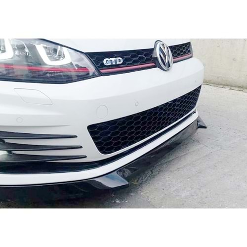 VW Golf Mk7 2012+ - Ön Lip Race Stil, Piano Black Ürün Yüzeyi, Vakum