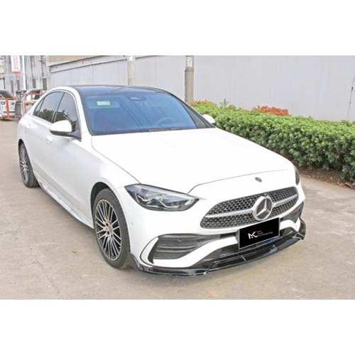 M. Benz W206 2021+ - Tampon Lipi/Ön Flaplı, Brabus V1 Stil, 3 Parça, Piano Black Boyalı Ürün Yüzeyi, ABS