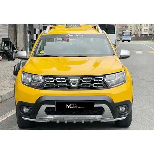 Dacia Duster 2 2018+ - Koruma Barı Elit Ön ve Arka, DRL, Mat Gri+Siyah Boyalı Ürün Yüzeyi, ABS Set