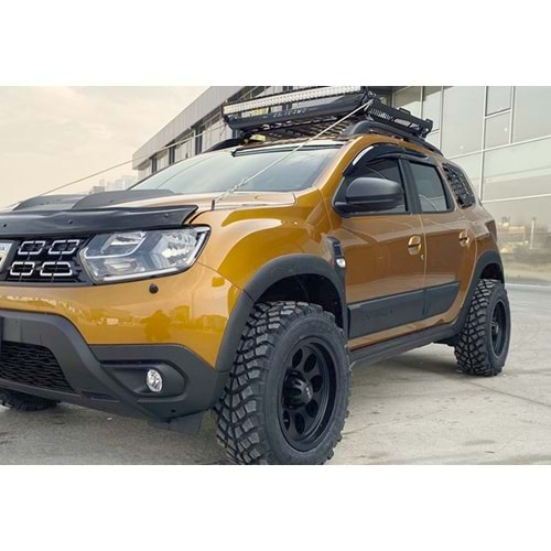 Dacia Duster 2 2018+ - Protector Body Kit A Plus+ Oem Stil, Mat Siyah Yüzey Vkm. Set