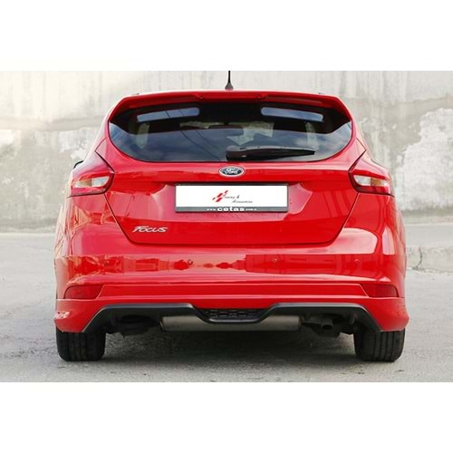 Ford Focus Mk3 FL HB 2015+ - Arka Ek Sport Stil, İşlemsiz Ham Yüzey Vakum