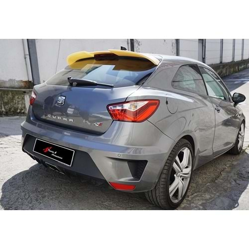 Seat Ibiza Mk4 2D 2008+ - Spoiler Cupra V1P Stil Tavan Üzeri, İşlemsiz Ham Yüzey ABS