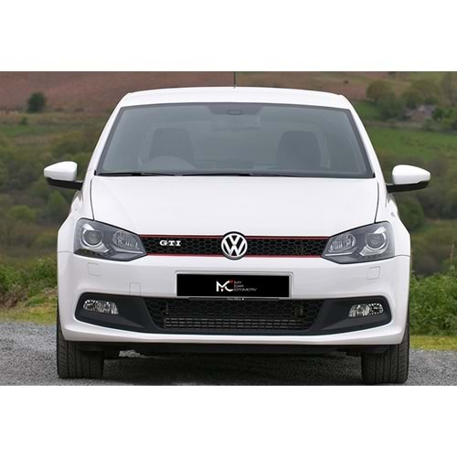 VW Polo Mk5 2009+ - Tampon Ön GTI Stil, Pnjr. Ham İşlemsiz Yüzey Set ABS