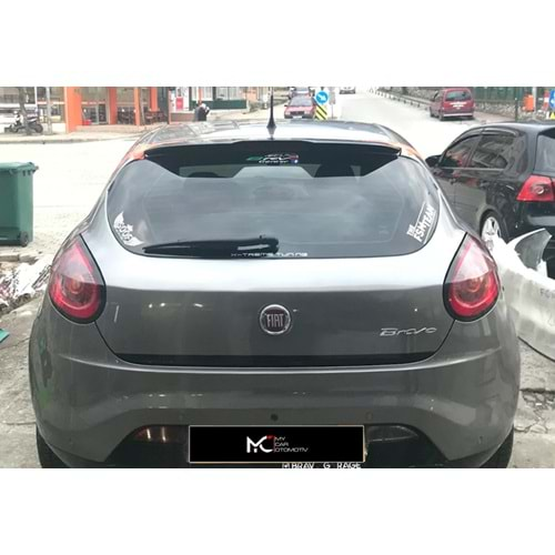 Fiat Bravo 2007+ - Spoiler Sport Tavan Üzeri, Piano Black FRP