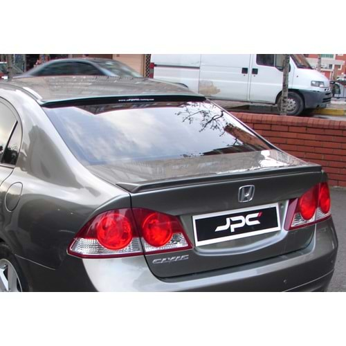 Honda Civic FD6 2006+ - Spoiler Hybrid V1D Stil Cam Üzeri, İşlemsiz Ham Yüzey ABS