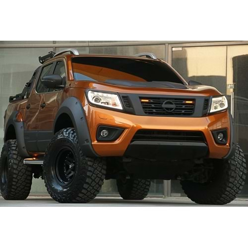 Nissan Navara 2014+OFFROAD Çamurluk Dodik Seti Düz Mat Siyah