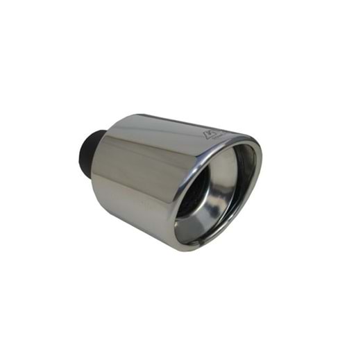 Universal - Egzos Ucu MYC Yuvarlak Tekli Açılı Çıkış 100xGiriş 60/Boy 145 mm, Paslanmaz Çelik Parlak Ürün Yapısı
