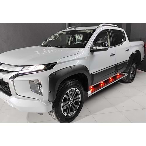 Mitsubishi L200 5 FL 2019+ - Çamurluk Kaplaması A Plus+ Elegance V3 Stil Vidalı, Mat Siyah Ürün Yüzeyi Vkm. Set