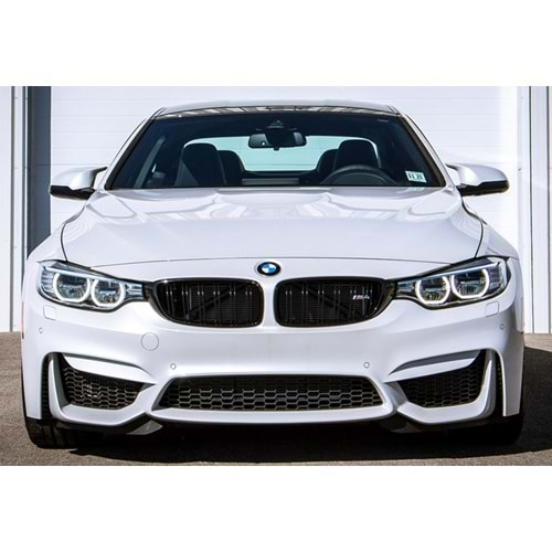 BMW F32 2014+ - Panjur M4 Oem Stil Çift Çizgi, Piano Black Çerçeve İç Yüzey ABS Set