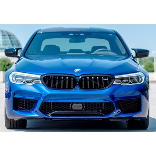 BMW G30 2017+ - Panjur M5 Stil Çift Çizgi, Piano Black Parlak Çerçeve İç Yüzey ABS Set