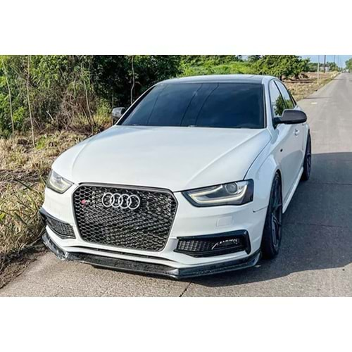 Audi A4 B8 FL 2012+ - Panjur RS4 Stil, Piano Black Çerçeve Izgara ABS