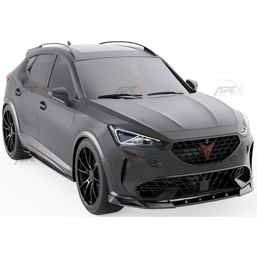 Seat Cupra Formentor Mk1 2020+ - Tampon Lipi/Ön, A Pex Cupra V1 Stil, Piano Black Parlak Ürün Yüzeyi, Vakum