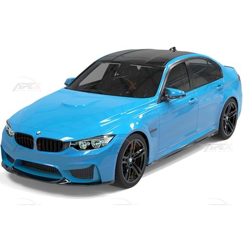 BMW F80 M3 2012+ - Tampon Lipi/Ön, A Pex M3 V1 Stil, Piano Black Parlak Ürün Yüzeyi, Vakum
