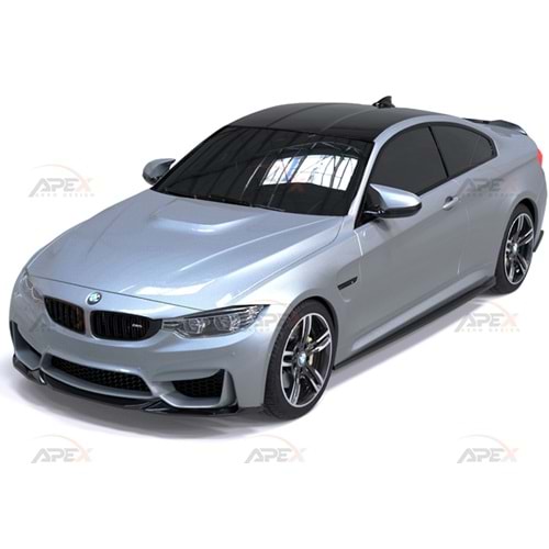 BMW F82 M4 2014+ - Tampon Lipi/Ön, A Pex M4 V1 Stil, Piano Black Parlak Ürün Yüzeyi, Vakum