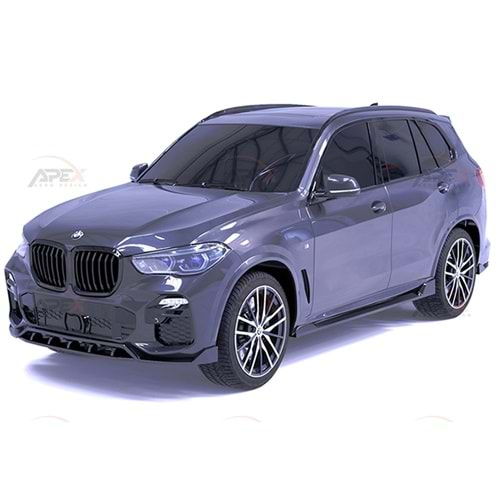 BMW G05 2019+ - Tampon Lip/Ön, A Pex X5M Sport V1 Stil, Piano Black Parlak Ürün Yüzeyi, Vakum