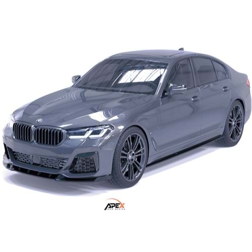 BMW G30 LCI 2020+ - Tampon Lipi/Ön, A Pex M Pack V1 Stil, Piano Black Parlak Ürün Yüzeyi, Vakum