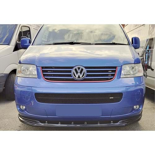 VW Transporter T5.1 2003+ - Ön Lip A Plus+ Standart V1 Stil, Piano Black Parlak Ürün Yüzeyi, Vkm.