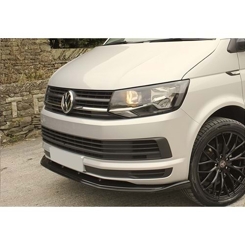 VW Transporter T6.1 2016+ - Ön Lip A Plus+ Standart V2 Stil, Piano Black Parlak Ürün Yüzeyi, Vkm.