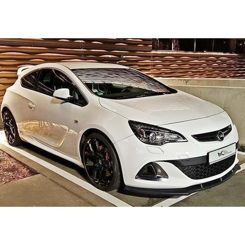 Opel Astra J GTC 2011+ - Ön Lip Max A Plus+ OPC V1 Stil, Piano Black Parlak Ürün Yüzeyi, Vkm.