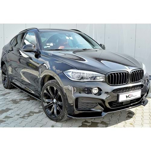 BMW F16 2014+ - Ön Lip Max A Plus+ M Sport Stil, Piano Black Parlak Ürün Yüzeyi Vkm.