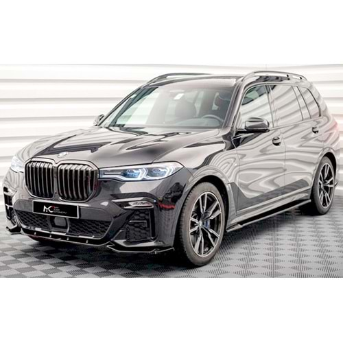 BMW G07 2018+ - Ön Lip A Plus+ M Pack V3 Stil, Piano Black Parlak Ürün Yüzeyi, Vkm.