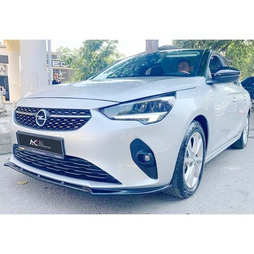 Opel Corsa F 2019+ - Ön Lip A Plus+ Standart V1 Stil, Piano Black Parlak Ürün Yüzeyi, Vkm.