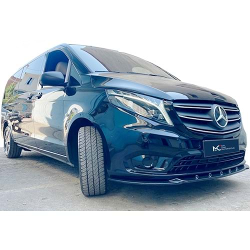 M. Benz W447 2014+ - Ön Lip A Plus+ Standart V3, Piano Black Parlak Ürün Yüzeyi Vkm.