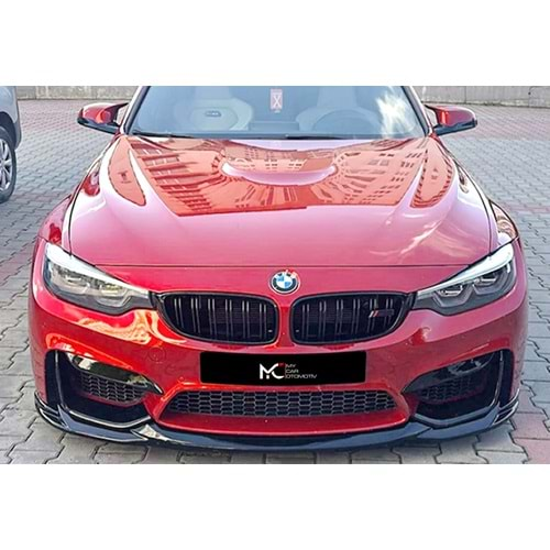 BMW F80 2012+ - Ön Flap A Plus+ M3 V2 Stil, Piano Black Parlak Ürün Yüzeyi, 4 Parça, Vkm.