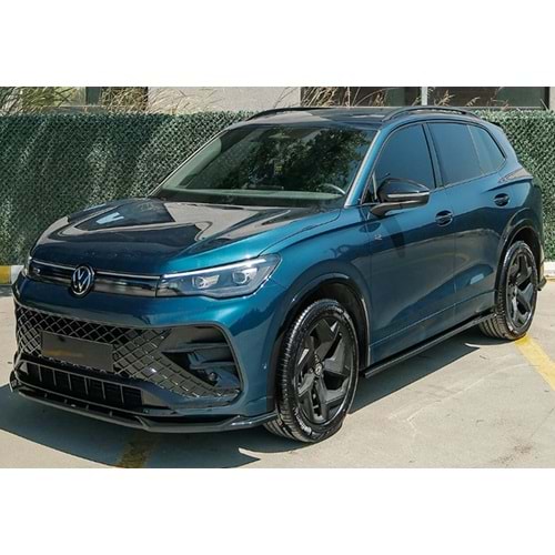 VW Tiguan Mk3 2024+ - Tampon Lipi/Ön, A Plus R Line V1 Stil, Piano Black Parlak Ürün Yüzeyi, Vakum