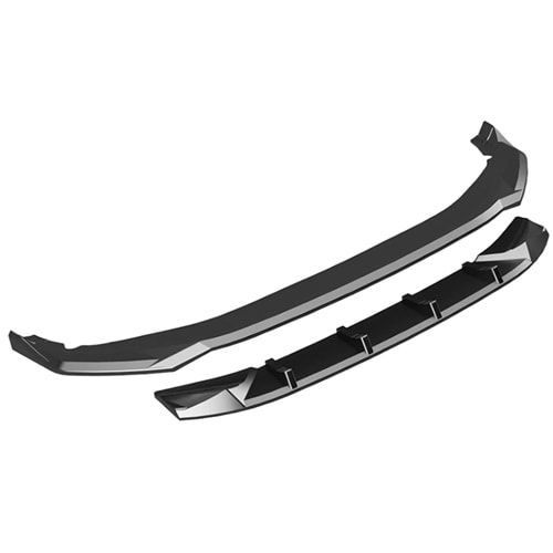 VW Tayron Mk2 2024+ - Tampon Lipi/Ön, A Plus R Line V1 Stil, Piano Black Parlak Ürün Yüzeyi, Vakum