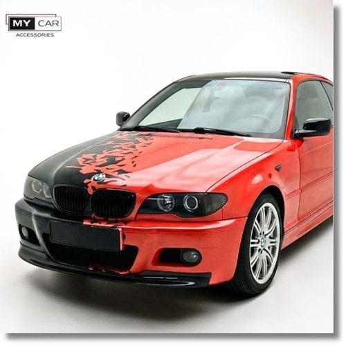 BMW E46 1997+ - Tampon Lipi/Ön, A Plus M3 CSL V2 Stil, Piano Black Ürün Yüzeyi, Vakum