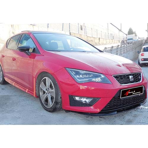 Seat Leon Mk3 2012+ - Tampon Lipi/Ön, B Plus Cupra R Basic V1 Stil, Piano Black Ürün Yüzeyi, Vakum
