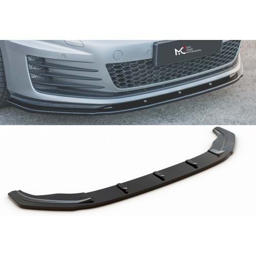 VW Golf Mk7 2012+ - Tampon Lipi/Ön, B Plus GTI V1A Style , Piano Black Ürün Yüzeyi, Vakum