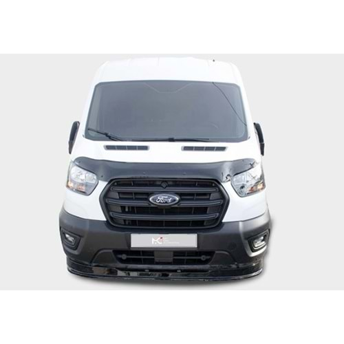 Ford Transit Mk4 FL 2020+ - Kaput Üzeri Koruma MYC Oem St. Klipsli 4 mm, Piano Black Parlak Yüzey Akr. Set