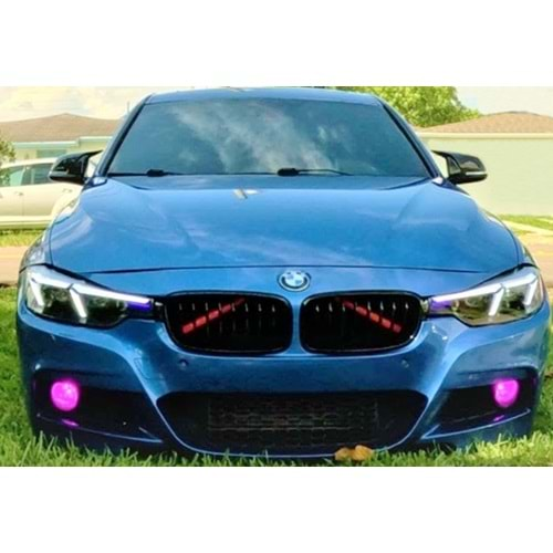 BMW F30 2012+ - Far G20 Oem Stil Halogen, Mercek , DRL, Led Sinyal, Mat Siyah İç Yüzey, PC Set