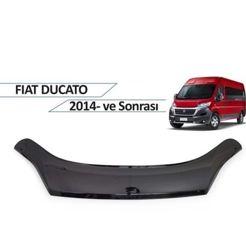 Fiat Ducato -P. Boxer 2014+ Kaput Rüzgarlığı Piano Black FVM Oem Klipsli, Piano Black